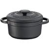 TEFAL PIERRE WAGNAIRE HERITAGE - Set di 4 mini casseruole in ghisa rotonda, 10 cm / 0,3 L induzione E223S404