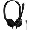 EPOS PC5 Chat Cuffie Cablate per PC Auricolari On-Ear Leggeri, Microfono Noise-Cancelling, Jack 3,5mm per Compatibilità Universale, Audio Cristallino Comfort Prolungato Ottimali Lavoro e Videomeeting