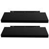 EUGAD Mensola a Muro Set da 2, 100cm, Mensole Librerie da Parete Scaffale MDF Stile rétro Ripiano Portaoggetti, Nero, 0040QJ-2