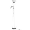UNIVERSO Piantana lampada LED da terra 2 luci E27 braccio flessibile lettura divano 230V