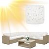 SYLC Impermeabile Federe Per Cuscino Divano Copricuscini Per Giardino Rattan Per Esterni E Patio, Coperte Del Cuscino Con Cerniera Per L/angolo (1 pz 55×50×10 cm,White)