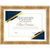 Lupia - Cornice per Attestati in Legno, ROVESCIA Barocco Oro, pergamene, diplomi, Compatibile Formati Vari, Protezione in Acrilico, Verticale/Orizzontale, Foto, Stampe, da Parete 29,7x42 cm A3