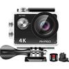 AKASO EK7000 4K30FPS Action Camera - Fotocamera subacquea Ultra HD da 20 MP, grandangolare da 170 gradi, fotocamera impermeabile 98FT con kit di accessori, colore nero