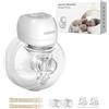 KISSBOBO Rivoluzionario Tiralatte Elettrico 193g, KISSBOBO Tiralatte Elettrico Indossabile Con 3 Modalità 9 Livelli, Comfort Ottimale Con Timer 21 mm/24 mm(Bianco/1 pezzo)