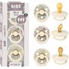 BIBS Colour Liberty Try-It Collection: 3 succhietti per le specifiche esigenze del bimbo, Tettarella tonda. Lattice di gomma naturale, Prodotto in Danimarca, 0+ mesi (set da 3), Eloise