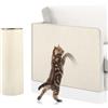 Adiwo Tappeto Tiragraffi Gatti, 30 * 100cm Tappetino Tiragraffi per Gatti Autoadesivo, Proteggi Divano Gatti Graff, per Parete e Angolo, Protegge Tappeti e Divani(Beige)