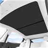Ywooon Parasole Tetto in Vetro per Tesla Model Y 2020-2024, Visiera Tettuccio Apribile Parasole Riflettore UV Coperture Riflettenti Blocca i Dannosi Raggi UV, Nero