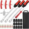 Zocipro 29Pcs Leva a Cucchiaio in Acciaio Kit, 3 Leva di Montaggio per Pneumatici, Set Leve Smontagomme con 3 Cerchioni Protettivi, per Cambio dei Pneumatici Moto e Biciclette