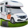 Ezcasch Copertura per parabrezza anteriore con tappetino termico, accessorio per camper, protezione completa da sole, freddo e polvere, copertura parabrezza grigia adatta per FIAT Ducato X290 dal 2014