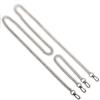 Cattaneo Accessori Metallici Cattaneo - Catena per Borsa in Alluminio Resistente, Catena Borsa con Moschettoni per Borse in Colore Argento - 2 Catene Maglie Piccole di Misura 120 e 50 cm per Accessori Moda Donna, Made in Italy