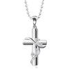 fish Collana Per Bambini In Argento Sterling Con Pendente A Croce E Zirconi