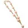 DodiGioielli.it DodiGioielli Collana con Gocce in Pasta di Corallo Rosa, Catena in Alluminio Dorato, Anallergico