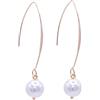 NILUXE DESIGN - Orecchini Perla Donna con Gancio Placcato in Oro 14k - Orecchini con Perle Coltivate - Orecchini con Perle e Gancio Dorato - Orecchini Pendenti con Perle - Ideali da Regalare