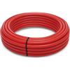 HM | Tubo Multistrato Coibentato | 16mm x 25MT, Rosso, Multistrato | Guaina isolante, flessibile, resistenza a 10 bar | Per impianto idraulico e riscaldamento acqua calda fredda