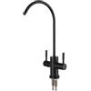 XDSMB Miscelatore Cucina Rubinetto Depuratore Acqua 2 Vie a Collo di Cigno Monoforo Rubinetto Scqua Fredda Doppie Maniglie,nero