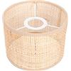 Angoily Plafoniera in Rattan Copertura Clip on Lampada Lampada Lampada per Lampadario Lampada a Parete a Sospensione