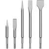 hsawbit Set di 5 punte per trapano SDS Plus e scalpello, SDS-Plus, set di punte piatte per calcestruzzo, mattoni, cemento, pietra e muratura