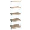 Fashion Commerce Libreria Line Kenya in Vetro e MDF, 40 x 30 x 131 cm