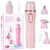 ACWOO Rasoio Elettrico Donna, 4 in 1 Epilatore Senza Fili, Ricaricabile Epilatore viso, Depilatore Multifunzione a Secco e Bagnato per Una Rasatura Delicata e Accurata, Impermeabile