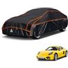 kayme Telo Copriauto Antigrandine, Adatto per Auto a Porsche 718(2016-2024), Kayme Copertura Auto Antigrandine Impermeabile E Resistente Anti UV Antipolvere Vento, con strisce riflettenti - Nero.