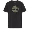 Timberland Maglietta a Maniche Corte Kennebec River Camo Tree Logo (IT, Testo, S, Regular, Regular, Nero)