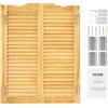 VEVOR Porte Basculanti per Bar 907 x 1060 mm Porte Interne per Saloni con Parte Superiore Arcuata, Doppia Azione in Legno di Pino, con Cerniere e Ferramenta, per Ingresso Cucina Bar Pub, Colore Tronco