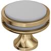 Amerock Pomello per armadietto, bronzo champagne, acrilico satinato, diametro 35 mm, Oberon, accessori per cucina e bagno, ferramenta per mobili
