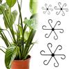 CANCYCC 4 supporti per piante perenni, colore nero, per alocasia e monstera, anello per piante, fiori, ortensie, rose, pomodori