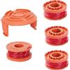 XINTONG 5 Pezzi Bobina per Tagliaerba Compatibile, Tosaerba Rocchetto,Compatibile Filo Tagliabordi Bobine con 20V Worx Grass Trimmers WG180/WG163/WG175(4 Bobine Tagliaerba,1Copertura Bobina)
