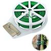 HOTMNTY Cravatta da Giardino Verde, Legaccio per Piante da 50 m, Filo da Giardino Rivestito in Plastica con Taglierina, Multi-Function Piante Filo Ferro Legacci Flessibili per Piante Rampicanti, 1 Rotolo