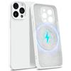 MyGadget Custodia per iPhone 14 Pro Max [ Quadrupla Protezione ] - Case in Silicone Rigido con Fodera in Microfibra - Cover Bianco