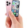 YOHOPE Smartphone mini, schermo HD da 3,88 pollici, doppia SIM con doppia standby,riconoscimento facciale Face ID, adatto per i bambini e gli studenti come telefono di backup, senza blocco (Rosa-3G)