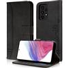 AsWant Cover Per Samsung Galaxy A53 5G, Magnetica Libro Premium PU Cover Galaxy A53 5G, Portafoglio Flip Case Libro Portafoglio Custodia Samsung A53 (Nero)