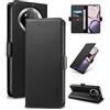 Yunubeyii Cover Libro per Honor Magic 7 Lite - [Blocco RFID] Luxury PU Leather Portafoglio Card Holder Magnetic Phone Custodia con Kickstand, Cover Protettiva Antiurto, Nero