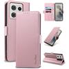 Yunubeyii Cover Libro per Motorola Moto Edge 50 Pro - [Blocco RFID] Luxury PU Leather Portafoglio Card Holder Magnetic Phone Custodia con Kickstand, Cover Protettiva Antiurto, Rosa