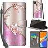 PHINIENLAND Cover per Xiaomi Redmi 9C / Redmi 10A custodia portafoglio Rosa | 3 scomparti carte, 1 tasca banconote, Chiusura magnetica, Supporto, Pelle PU flip cover per Xiaomi Poco C3