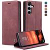 KZB Cover Libro per Samsung Galaxy S25 5G, Portafoglio Magnetica in Pelle