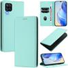 DENDICO Cover per Samsung Galaxy A12 4G / Galaxy M12, Custodia in PU Pelle Portafoglio con Blocco RFID, Chiusura Magnetica Cover per Samsung A12 4G / Galaxy M12, Verde