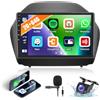 CAMECHO [2G+64G] CAMECHO Android 15 Carplay Autoradio per Hyundai IX35 2010-2015 con Wireless Carplay Navi GPS, 10 Stereo 2 Din con Display da Bluetooth 5.0 FM/RDS Mirror Link+Telecamera Posteriore+Mic