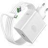 AIAUXAI 33W Caricatore Rapido per Realme C67 narzo 50 5G 14x Pad mini 9 Pro 5G 9i 8 7 e Cavo USB C 1M per SuperVOOC Dart Caricatore Veloce per OPPO Find X Reno7 Pad Neo per OnePlus Nord CE 2 Lite N300 N20 7T