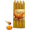 BB BAREKHOME BB: Candele di Cera d'Api Candele Naturali Decorative ed Eleganti al Miele e Cera d'Api Candele Lunghe rituali al Miele Biologico e aromatico per la Casa