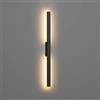 Klighten Applique Lunga da Esterno/Interno 28W 1750LM, IP65 Impermeabile Lampade da Parete Moderno Luci da Parete per Ingresso Corridoio Terrazza, 104cm, Bianco Caldo 3000K, Nero