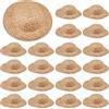 SUNNYCLUE SUNNYCLU 40 pz Mini Cappello Intrecciato Miniatura Cappelli di Paglia Bulk Dark Goldenrod Maglia Casa Dellse Bambole Cowboy Sombrero Decorazione Bambola Piccoli Cappelli per Fai Da Te Artigianato Nata