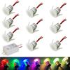 kpslucerna Mini faretto da incasso a LED, in alluminio, 9 pezzi, 12 V, 1 W, per cucina, scale, armadio, corridoio, illuminazione fai da te, rosso e blu, bianco (blu)