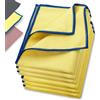 ELEXACLEAN Panno per vetri senza aloni, panno microfibra premium (6 pezzi, 60x40 cm, giallo) lavavetri panno auto per interni ed esterni