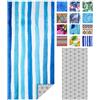 IGINOA Telo Mare Microfibra Spiaggia Grande Asciugamano Mare 180x90cm Striscia Blu Teli Mare Grandi Antisabbia Asciugatura Rapida Salvaspazio XXL Beach Towel Donna Telo Spiaggia Uomo Sottile