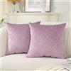 Ystyle Federe Cuscini di Natale in Velluto Arredo Divano Copricuscini 60x60 Camera da Letto Federe Arredo Casa Moderni Elegante Morbido Resistente con Cerniera Invisibile 2 Pezzi, Viola Chiaro