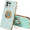 ILING Cover per Xiaomi 11 Lite 5G NE/Xiaomi Mi 11 Lite(4G/5G), Cabina Silicone Colorato Case Proteggi la Fotocamera, Custodia Antiurto Ultrasottile da Donna Elegante Guscio con Supporto (Verde)
