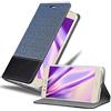 Cadorabo Custodia Libro per Huawei P10 Lite in Azzurro Scuro Nero - con Vani di Carte, Funzione Stand e Chiusura Magnetica - Portafoglio Cover Case Wallet Book Etui Protezione
