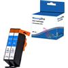 Woungzha 903 XL Cartucce di inchiostro ricambio per HP 903XL compatibili per HP Officejet 6950 Pro 6970 6960 All-in-One (2 Ciano)